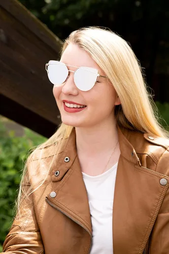 Vista 6 de Tickled Pink - Gafas de sol de ojo de gato para mujer