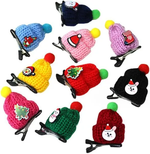 Vista 3 de 10 pinzas para el pelo para perros, accesorios de Navidad para mascotas, horquilla para el pelo de Navidad para mascotas, accesorios para el cabello