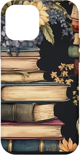 Vista 16 de Funda para iPhone 16 Vintage Floral Book Lover