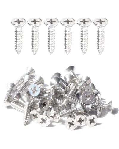 Vista 10 de IMScrews 100 tornillos de madera Phillips de cabeza plana inoxidable #4 x 1-1/4" (32mm) 18-8 (304) tornillos autorroscantes avellanados de acero