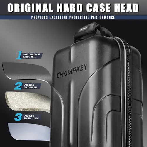 Vista 3 de CHAMPKEY Professional Golf Travel Bags for Airlines with Password Lock - Hard Case Golf Travel Bag with Support Pole and Oversized Wheels