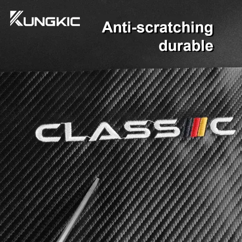 Vista 4 de KUNGKIC Para Benz GLA 2016-2019 - Almohadilla antipatadas para puerta de automóvil, calcomanías protectoras para interiores, accesorios de imitación