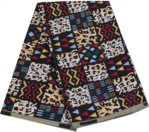 Vista 6 de La cera real africana imprime el material 6 yardas 1254 del algodón de Ankara de la tela