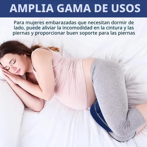 Vista 7 de Almohadas de alineación para personas que duermen de lado, almohada de alineación de cadera, almohada de espuma viscoelástica para piernas y Gris