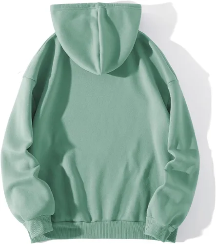 Vista 3 de BLUBUKLKUN Sudadera con capucha para mujer con estampado gráfico de letras, casual, manga larga, con cordón y bolsillo