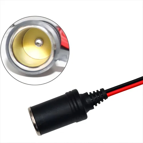 Vista 5 de Cable de extensión para encendedor de cigarrillos, enchufe de 13 pies – 14 AWG cable de cargador de automóvil de 12-24 V, enchufe macho a enchufe