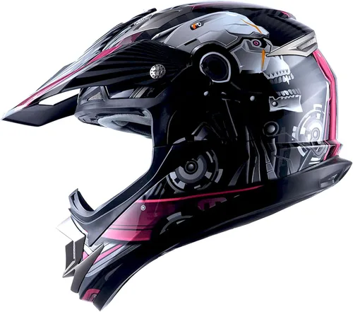 Vista 7 de 1Storm Casco de motocross para adultos, todoterreno, MX, BMX, ATV, motocross, mecánico, HGXP14B, fibra de carbono, negro, HGXP14B
