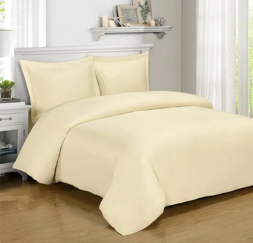 Vista 4 de Royal Hotel Bedding Juego de funda de edredón de viscosa derivada de bambú de lujo con edredón alternativo de plumón, 4 piezas, tamaño matrimonial