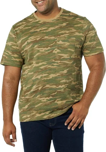 Vista 2 de Amazon Essentials Men's Short-Sleeve Crewneck Pocket T-Shirts, Pack of 2