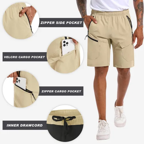 Vista 5 de Pantalones cortos de ciclismo de montaña para hombre, acolchados 3D, holgados, de secado rápido, ligeros, para ciclismo