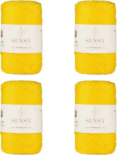 Vista 73 de Sensy - Cuerda de poliéster prémium de 0.197 in y 104 yardas, 100% polipropileno, cordón de macramé de 0.197 in, cuerda de ganchillo para bolsa