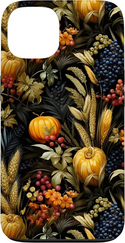 Vista 7 de iPhone 12 mini otoño hojas caídas calabaza especia cosecha feliz otoño caso