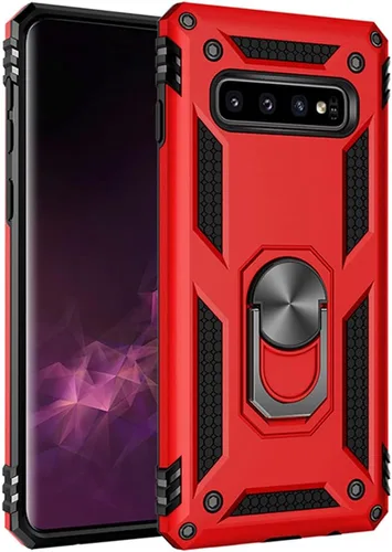 Vista 8 de Funda de grado militar para Samsung Galaxy S10 Plus 360 con anillo giratorio de metal con soporte de soporte magnético integrado para montaje