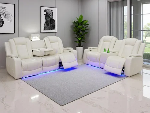 Vista 93 de Juego de sofás reclinables eléctricos, juegos de muebles de sala de estar, sofá reclinable eléctrico moderno negro, sofá biplaza y silla