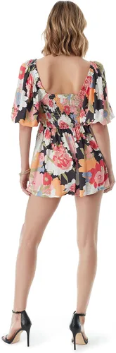 Vista 3 de Jessica Simpson womens Alena Tie Keyhole Short Sleeve Romper