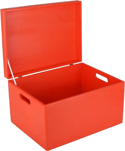 Vista 14 de Creative Deco Caja de almacenamiento grande de madera con tapa con bisagras 11.8 x 7.87 x 5.51 pulgadas (+-0.5) Caja de regalo sin acabar, lisa