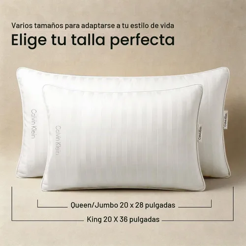 Vista 7 de Calvin Klein 650 Fill Power - Almohada de cama de plumas tamaño Queen
