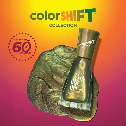 Vista 6 de Sally Hansen Insta-Dri Color Shift, Maxima-lit, altamente pigmentado, esmalte de uñas de secado rápido, fórmula 3 en 1, fácil de aplicar, 0.32 onzas