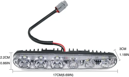 Vista 4 de Juego de 2 piezas de luces LED de alta potencia para conducción diurna, faros antiniebla LED para coche, ajuste universal