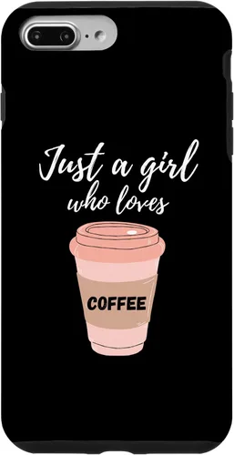 Vista 12 de Just A Girl Who Loves Coffee Funny Java Lover Design Cute Case for iPhone 16