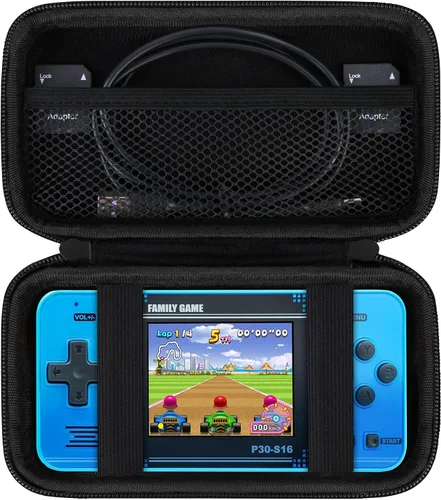 Vista 12 de Canboc Carrying Case for WELLST·G Handheld Game -Preloaded 220 Retro Video Games/ My Arcade Atari Pocket Player Pro Game Console, Mesh Pocket fits