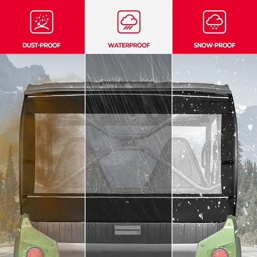 Vista 2 de KEMIMOTO Teryx - Parabrisas trasero suave compatible con Kawasaki Teryx 4 800 2013-2025, suave ventana trasera completa, transparente, a prueba