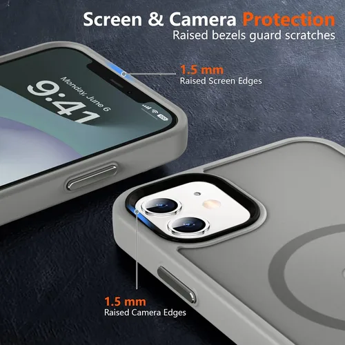 Vista 430 de MOCCA - Funda magnética resistente para iPhone XR de 6.1 pulgadas, compatible con MagSafe, funda con protección contra caídas de grado militar