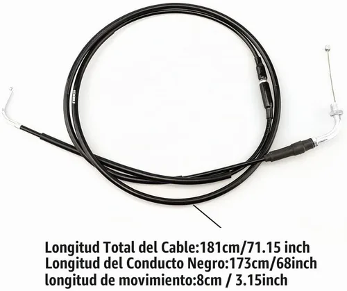 Vista 5 de NIBBI - Cable de acelerador de 71 pulgadas, mini cable de acelerador de Negro