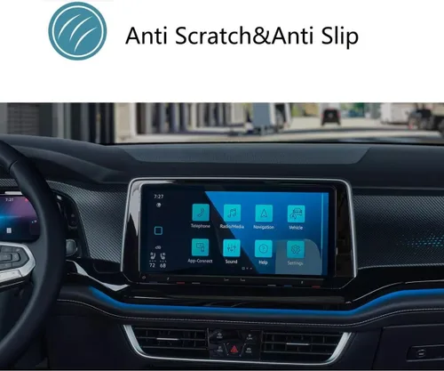 Vista 2 de ZFM - Protector de pantalla para Volkswagen Atlas 2024, vidrio templado, Atlas/Atlas Cross Sport SE/SE con tecnología/SEL/SEL Premium R-Line/SEL