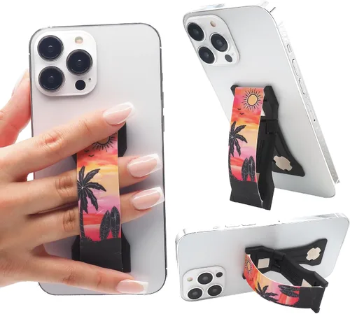 Vista 18 de LOVEHANDLE PRO Premium Phone Grip - Correa de silicona para teléfono - Soporte magnético para teléfono y soporte para teléfono inteligente y tableta