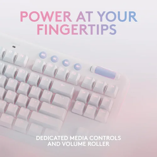 Vista 5 de Logitech G Logitech G715 Teclado mecánico inalámbrico para juegos con LIGHTSYNC RGB, LIGHTSPEED, interruptores táctiles (GX marrón) y reposamanos