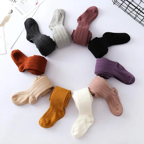 Vista 2 de Zando Acogedoras medias de algodón para bebés, mallas suaves para recién nacidos, leggings de algodón para niñas