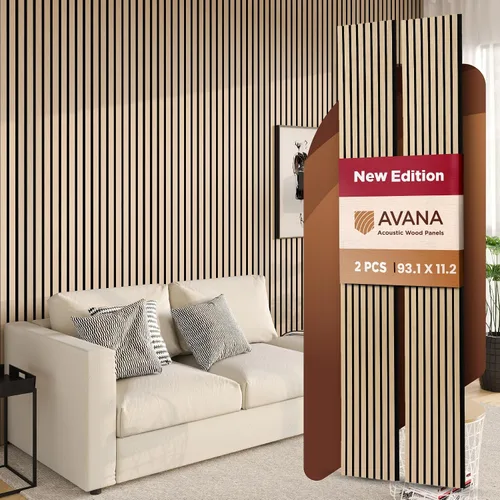 Vista 64 de Paquete de Muestras de Color de Paneles de Pared Acústicos Avana - Paneles de Madera Premium para Decoración de Paredes - Insonorización
