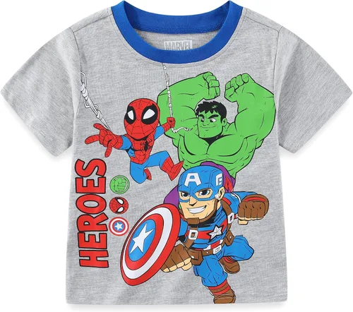 Vista 2 de Marvel Conjunto de camiseta y pantalón corto de manga corta para niños pequeños de los Vengadores