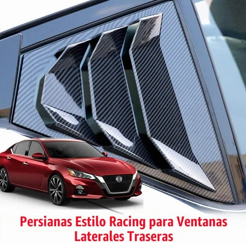 Vista 2 de XITER 2 rejillas de ventana lateral trasera para Nissan Altima2019-2026 Fibra de carbono