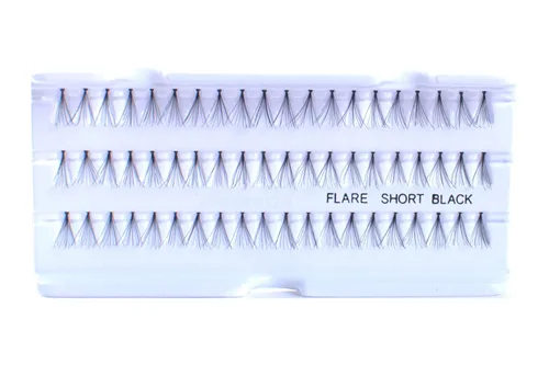 Vista 29 de 100 pares de pestañas postizas 100% cabello humano negro natural #412
