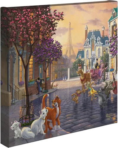 Vista 7 de Thomas Kinkade Studios Disney The Aristocats - Lienzo envuelto en galería de 8 x 10 pulgadas