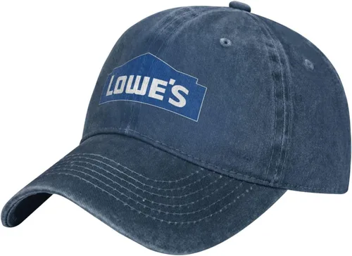 Vista 2 de ATOMDEAM Unisex Lowe'S-Logo-Blue_ Sombrero de vaquero camionero papá regalo hebilla ajustable cierre sombrero de sol