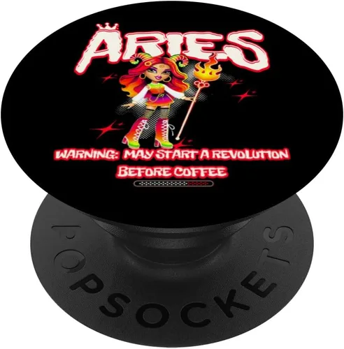 Vista 6 de Aries Y2K 90s Nostalgia Retro Vintage Astrology Zodiac PopSockets MagSafe PopGrip for iPhone