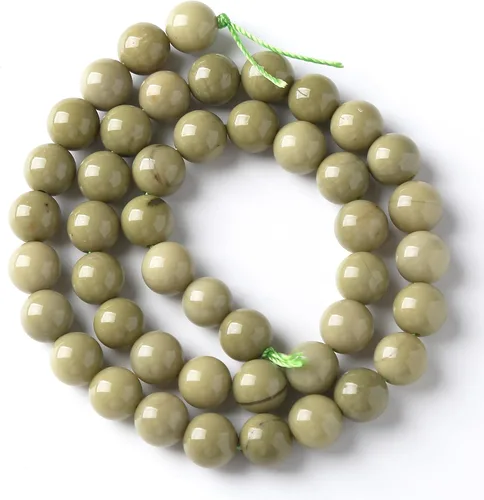 Vista 5 de Cuentas sueltas de jade de angelita verde de 4 mm, 86 piezas, piedra natural de aguacate para hacer joyas, pulsera DIY Jade Aguacate