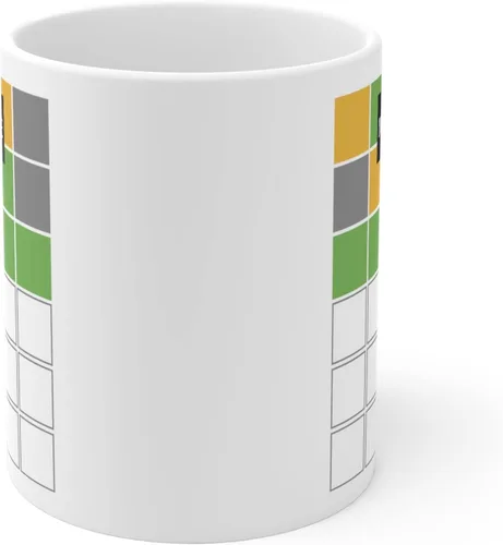 Vista 2 de Taza de café moderna con temática de palabras, cerámica de 11 onzas, impresión de letras, apta para microondas, color blanco, reutilizable, perfecta