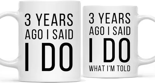 Vista 40 de Andaz Press Divertida taza de café de 11 onzas para parejas con texto en inglés "I Said I Do, I Said I Do What I'm Told", paquete de 2 con caja