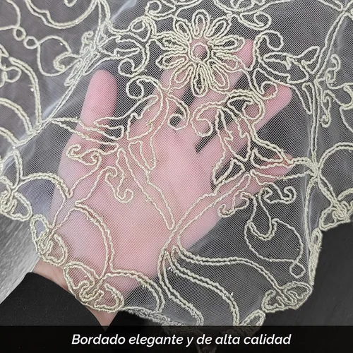 Vista 8 de Elegant Comfort Camino de mesa bordado Ingrid – Bufanda de tocador para el hogar comedor – Decoración de mesa de encaje como decoración de mesa