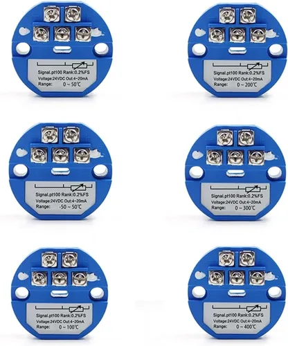 Vista 4 de PT100 Type to 4-20mA -50-50 0-50 0-100 200 300 Degree RTD Input 4-20mA Output DC24V Thermal Resistance Temperature Transmitter(-50-50 Celsius)