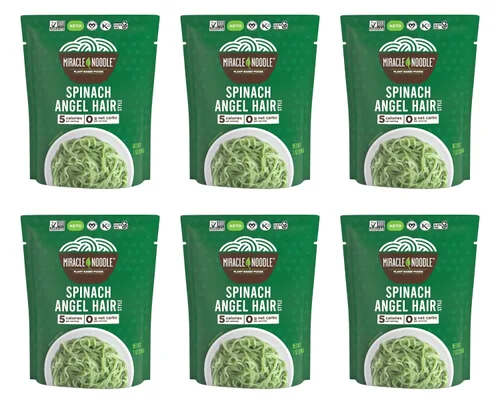 Vista 15 de Miracle Noodle Angel Hair Pasta - Fideos Shirataki a base de plantas, fideos Konjac, vegana, sin gluten, pasta baja en carbohidratos, paleo, fideos