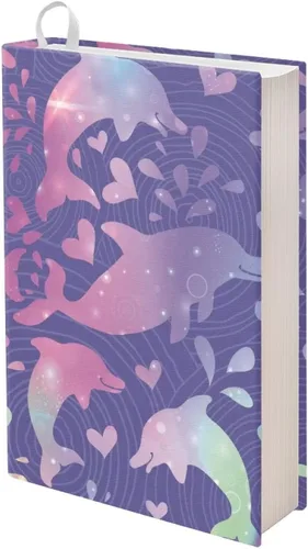 Vista 9 de Cozeyat Fundas de libro a prueba de polvo para amantes de los libros, protector de libro de texto con cinta de 9 x 11 pulgadas, fundas de libro