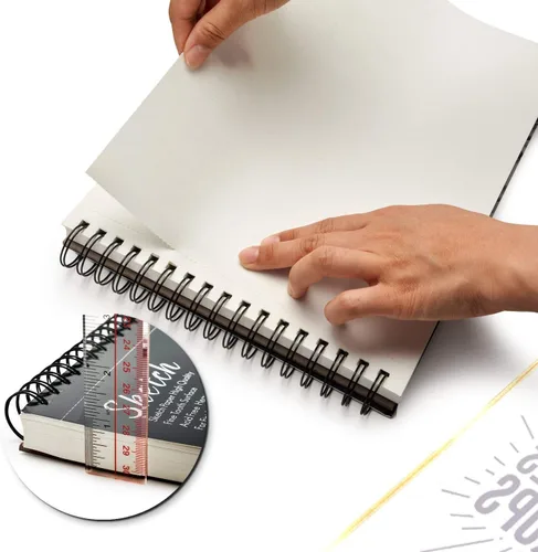 Vista 7 de AGPTEK Paquete de herramientas de dibujo de bocetos con libros de bocetos