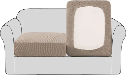 Vista 39 de H.VERSAILTEX - Fundas elásticas para cojín de sofá individual, fundas de asiento para silla de sofá, protector de cojín con tejido jacquard de sarga