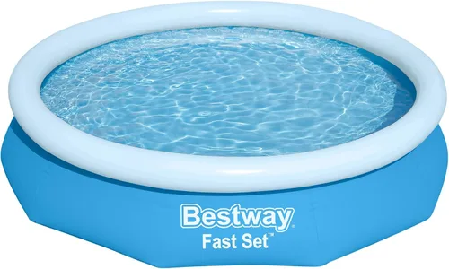 Vista 6 de Bestway Kit de piscina inflable redonda de juego rápido (8 x 24 pulgadas) Incluye bomba de filtro de 330 galones