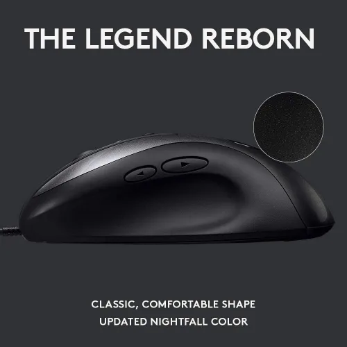 Vista 2 de Logitech G MX518 Gaming Mouse Hero 25K Sensor, 25,600 DPI, procesador ARM, 8 botones programables - NegroGris